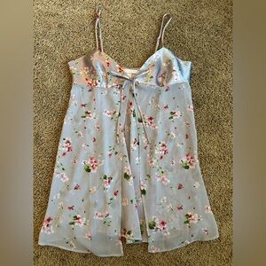 Victoria's Secret Vintage Lilac Floral Babydoll Top Size Small